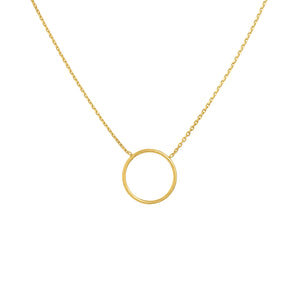 Hemsleys Collection 14K Wire Open Circle of Life Necklace