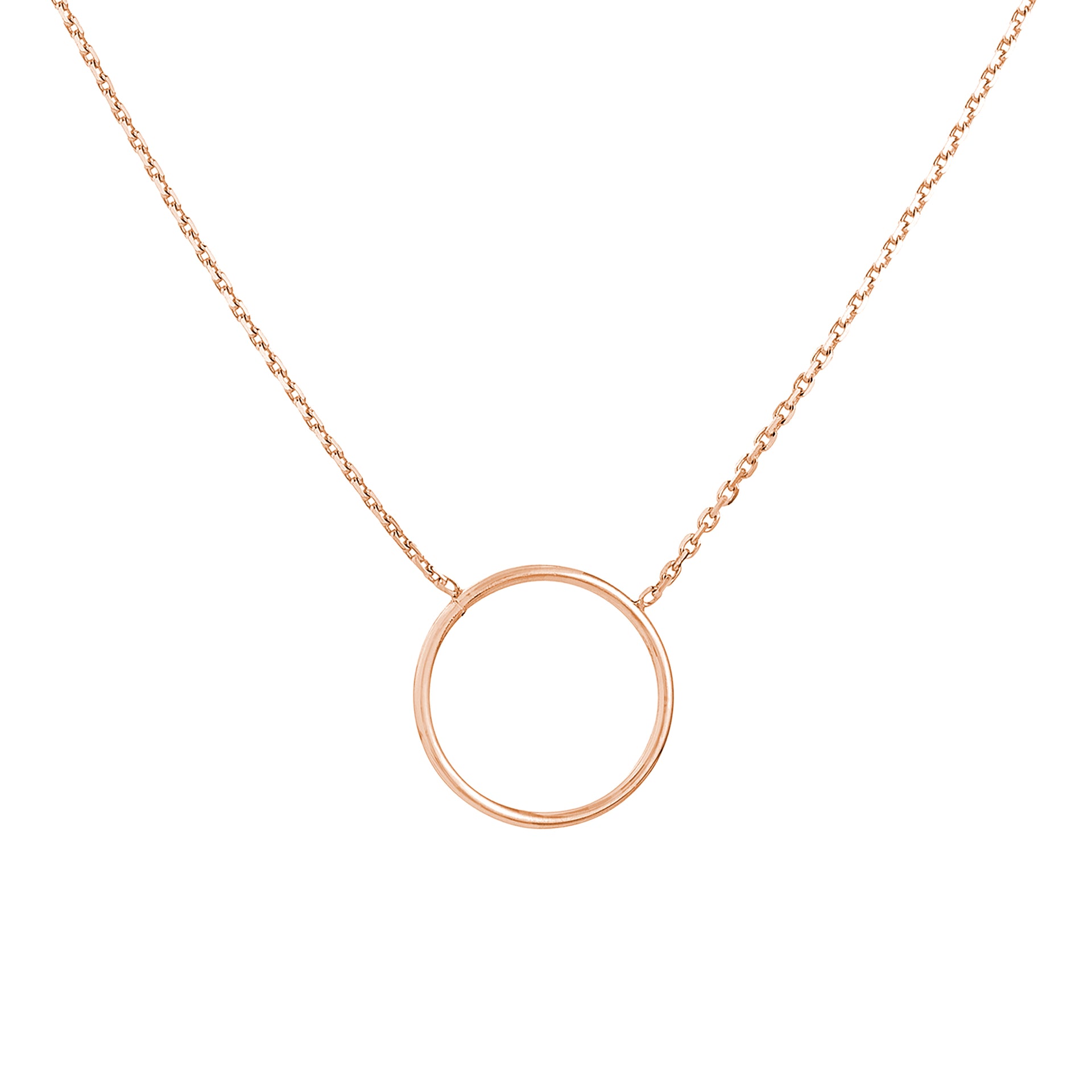 Collier en fil de fer 14K de la collection Hemsleys, cercle ouvert de la vie