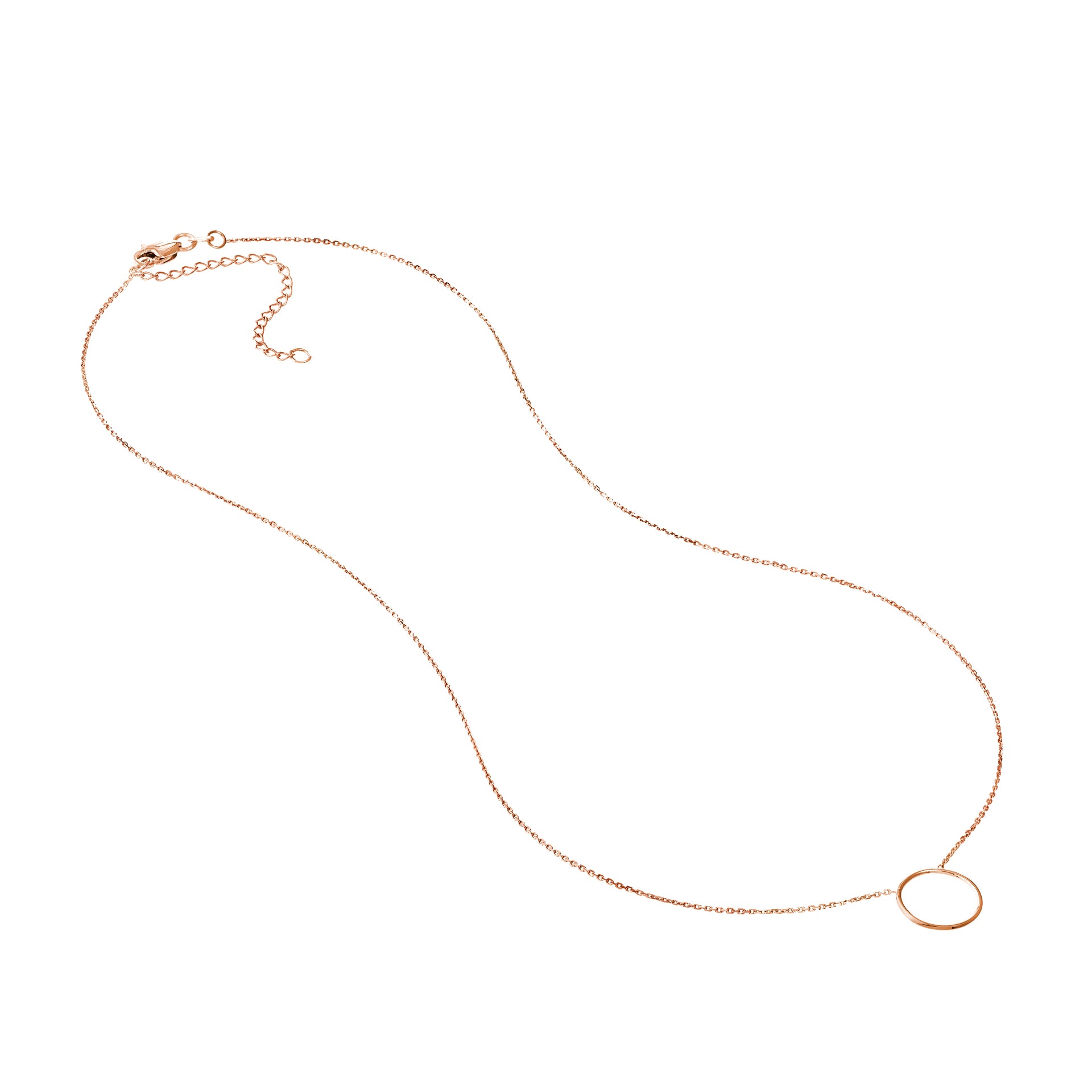 Collier en fil de fer 14K de la collection Hemsleys, cercle ouvert de la vie