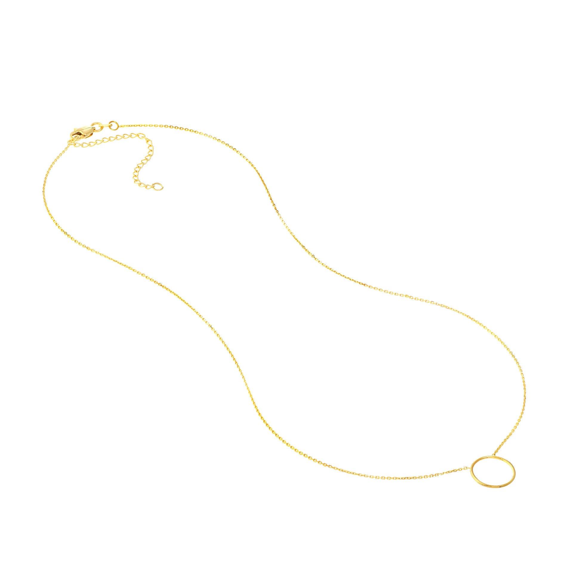 Collier en fil de fer 14K de la collection Hemsleys, cercle ouvert de la vie