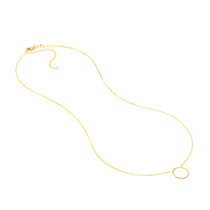 Hemsleys Collection 14K Wire Open Circle of Life Necklace