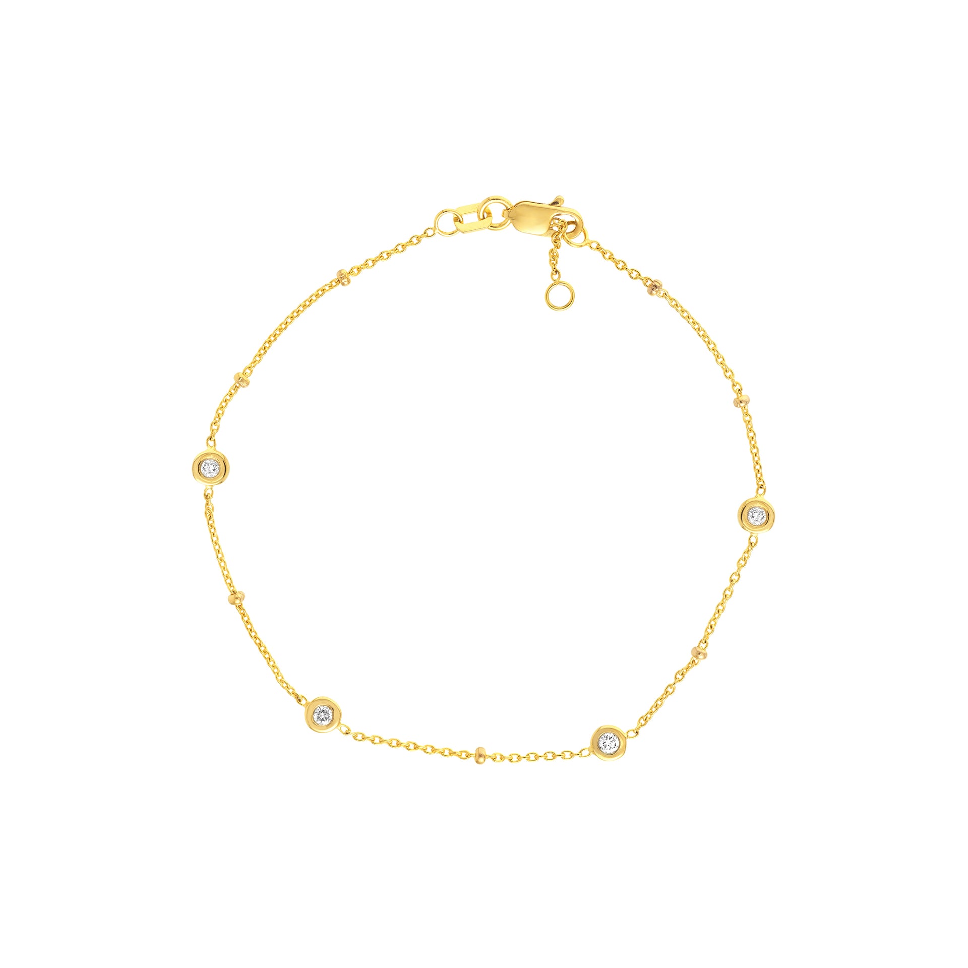 Collection Hemsleys Lunette 14K sertie de diamants par la cour Bracelet de diamants