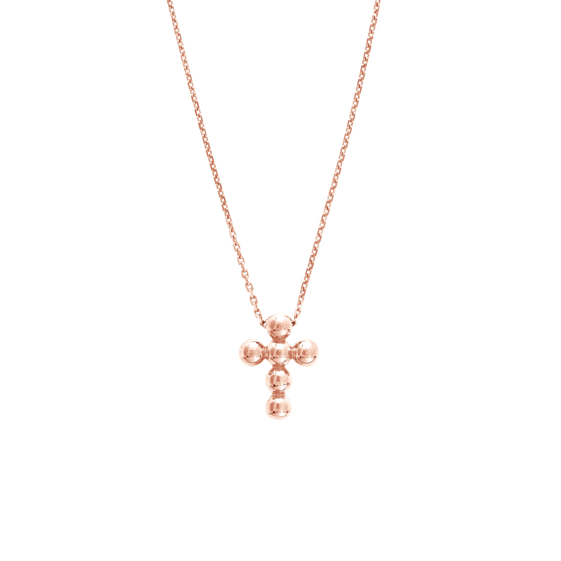 Pendentif de la collection Hemsleys 14K mini croix religieuse en perles