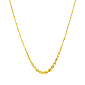 Hemsleys Collection 14K Yellow Gold Graduated Rope Necklace