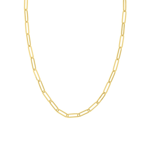 Hemsleys Collection 14K Yellow Gold 5mm Paperclip Necklace