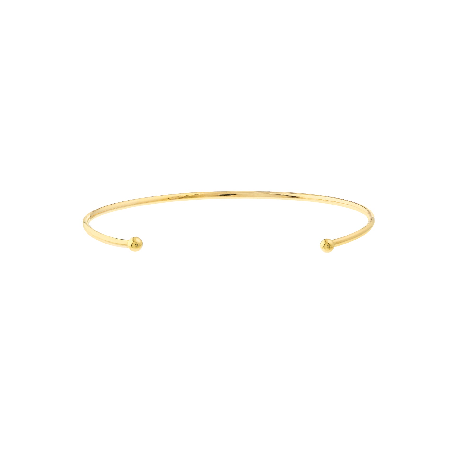 Bracelet de manchette en fil de fer rond ouvert 14K de la collection Hemsleys