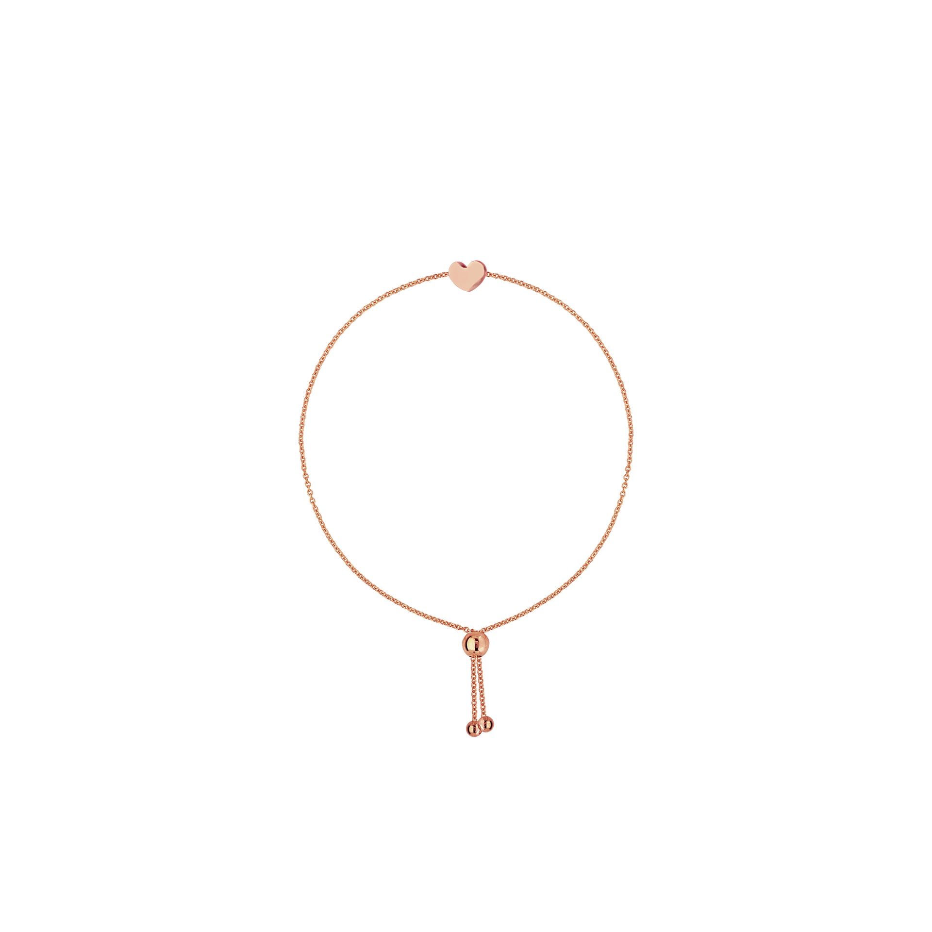 Bracelet Bolo 14K à coeur soufflé de la collection Hemsleys