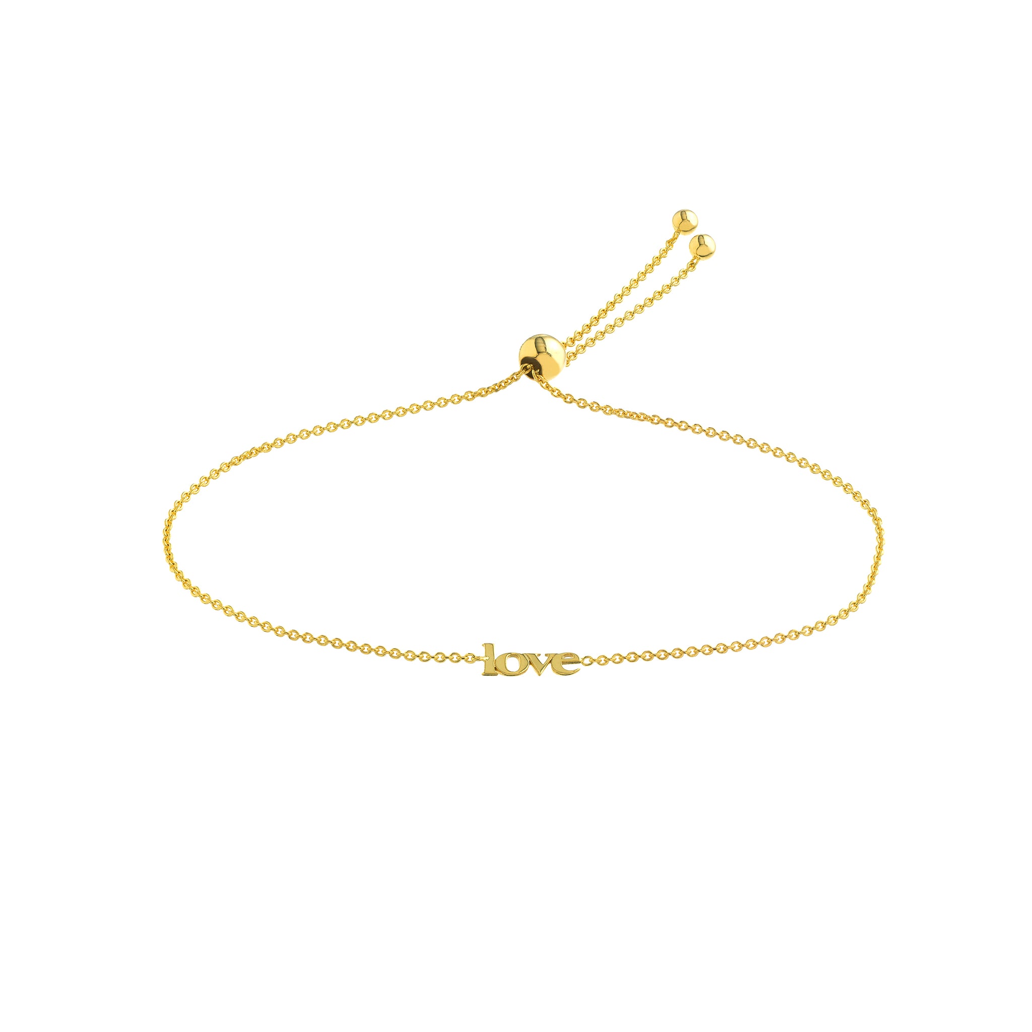 Hemsleys Collection 14K Yellow Gold Love Bolo Bracelet