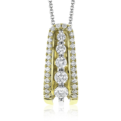 Simon G 18K Diamond Gradual Toggle Pendant