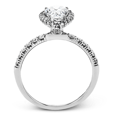 Simon G 18K Pear Shape Diamond Halo Engagement Ring