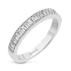 Simon G 18K Baguette Diamond Anniversary Ring