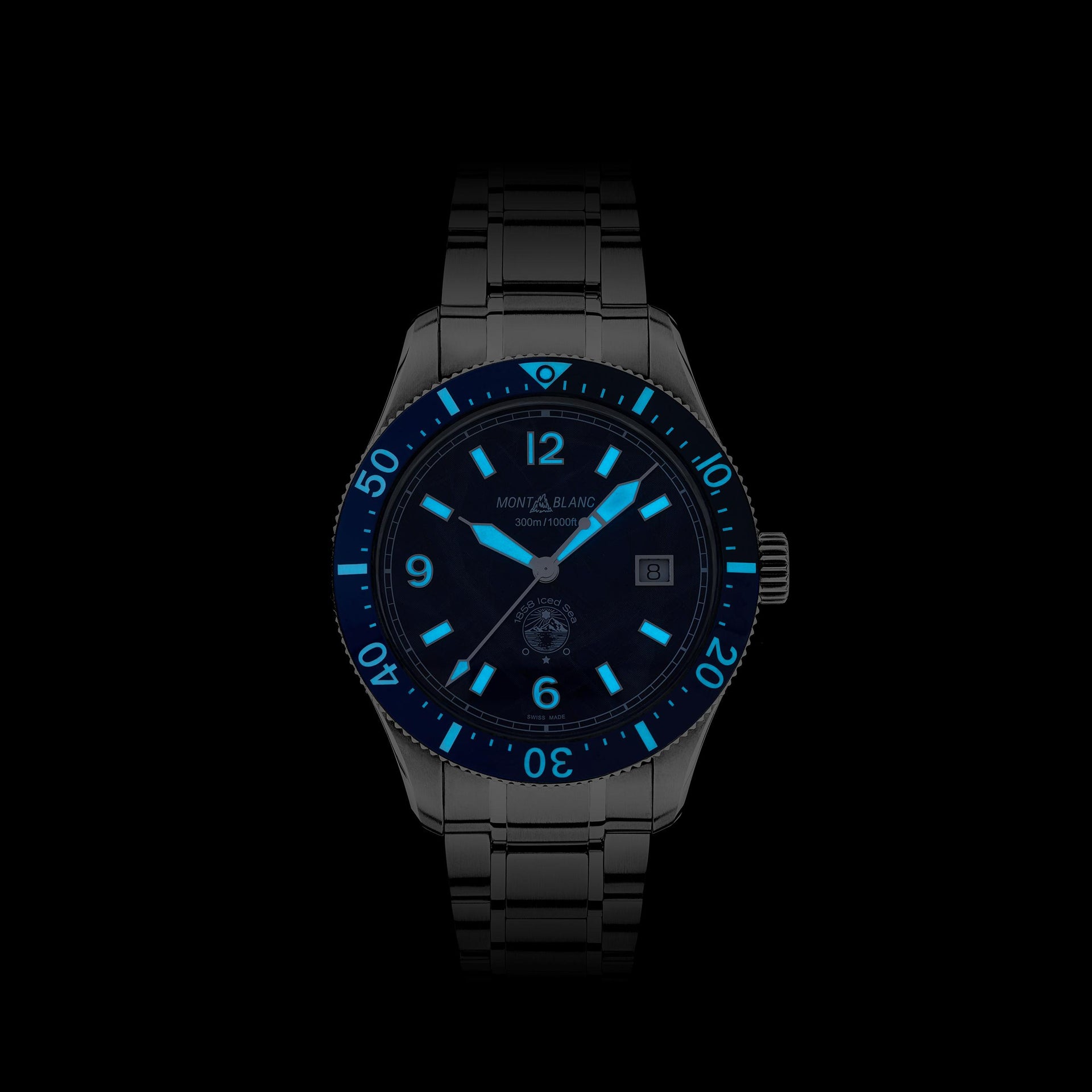 Montblanc 1858 Iced Sea Automatic Date (Cadran bleu / 41mm)