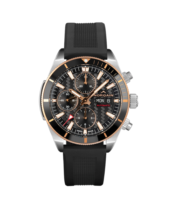 Norqain Adventure Sport Chrono Day Date Steel & Gold Auto (Cadran noir / 41mm)