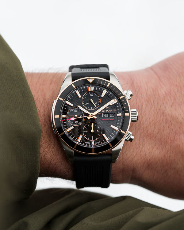 Norqain Adventure Sport Chrono Day Date Steel & Gold Auto (Cadran noir / 41mm)