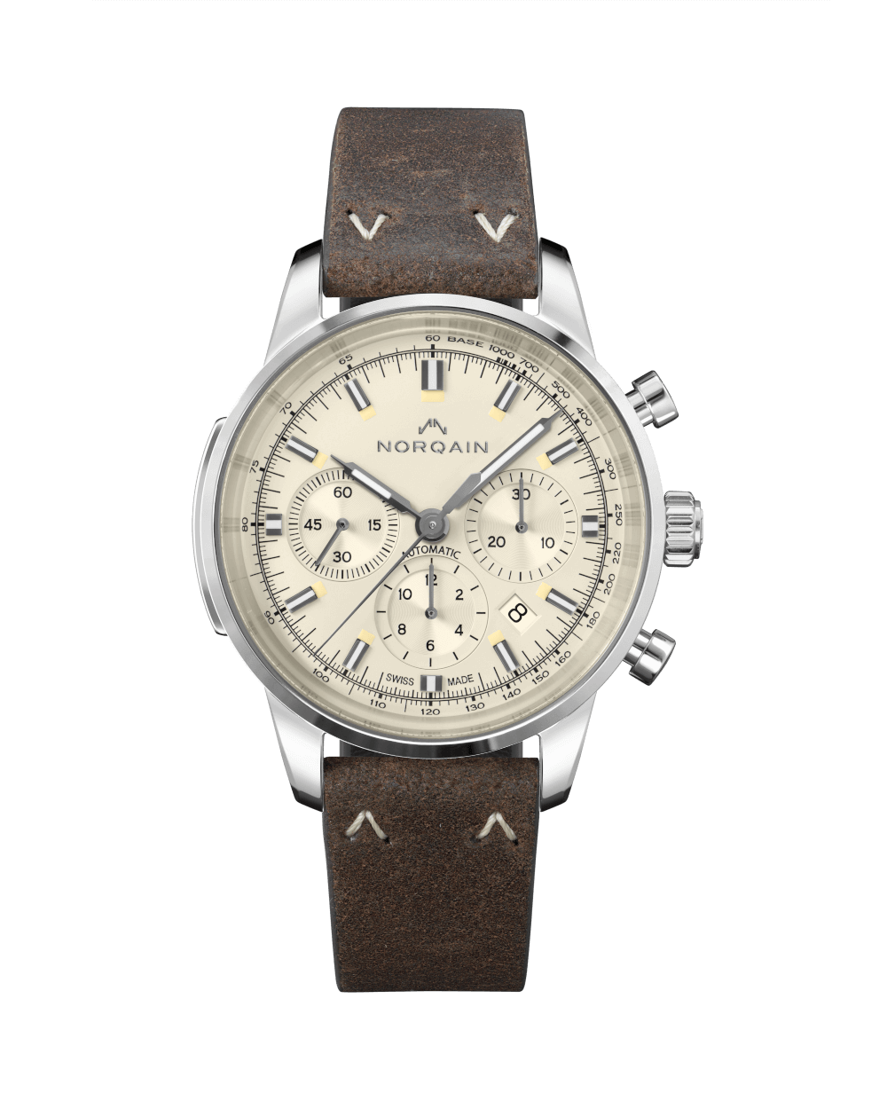 Norqain Freedom 60 Auto Chrono Cream Dial 43mm Hemsleys Jewellers