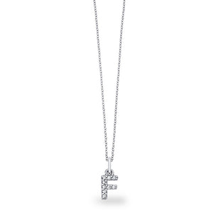 Hemsleys Collection 14K Diamond Block Letter Initial Necklace