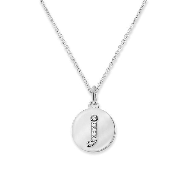 Hemsleys Collection 14K Mini Diamond Disc Lowercase Initial Necklace