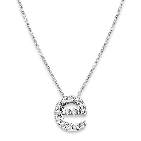 Collier initial minuscule en diamant 14K de la collection Hemsleys