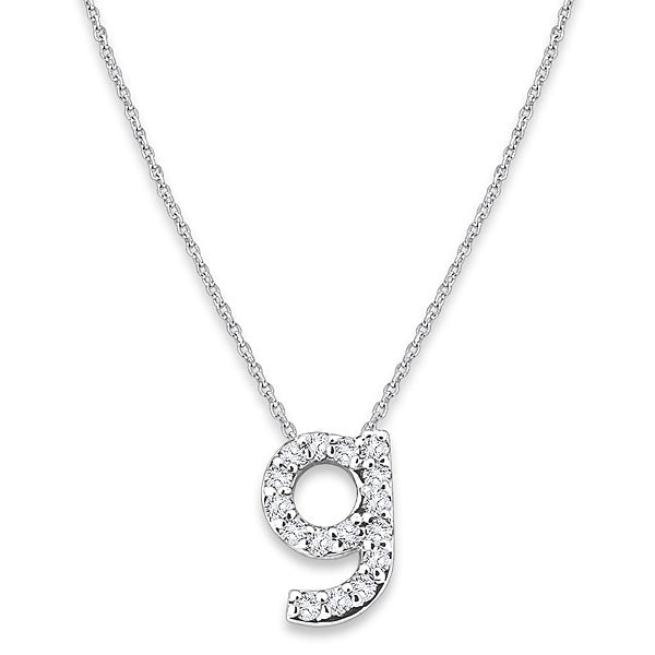 Collier initial minuscule en diamant 14K de la collection Hemsleys