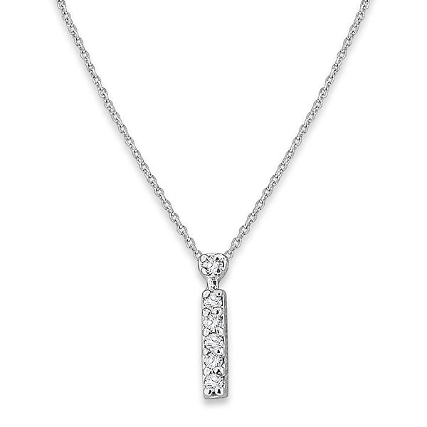 Collier initial minuscule en diamant 14K de la collection Hemsleys