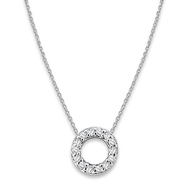 Collier initial minuscule en diamant 14K de la collection Hemsleys