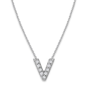 Hemsleys Collection 14K Diamond Mini Lowercase Initial Necklace