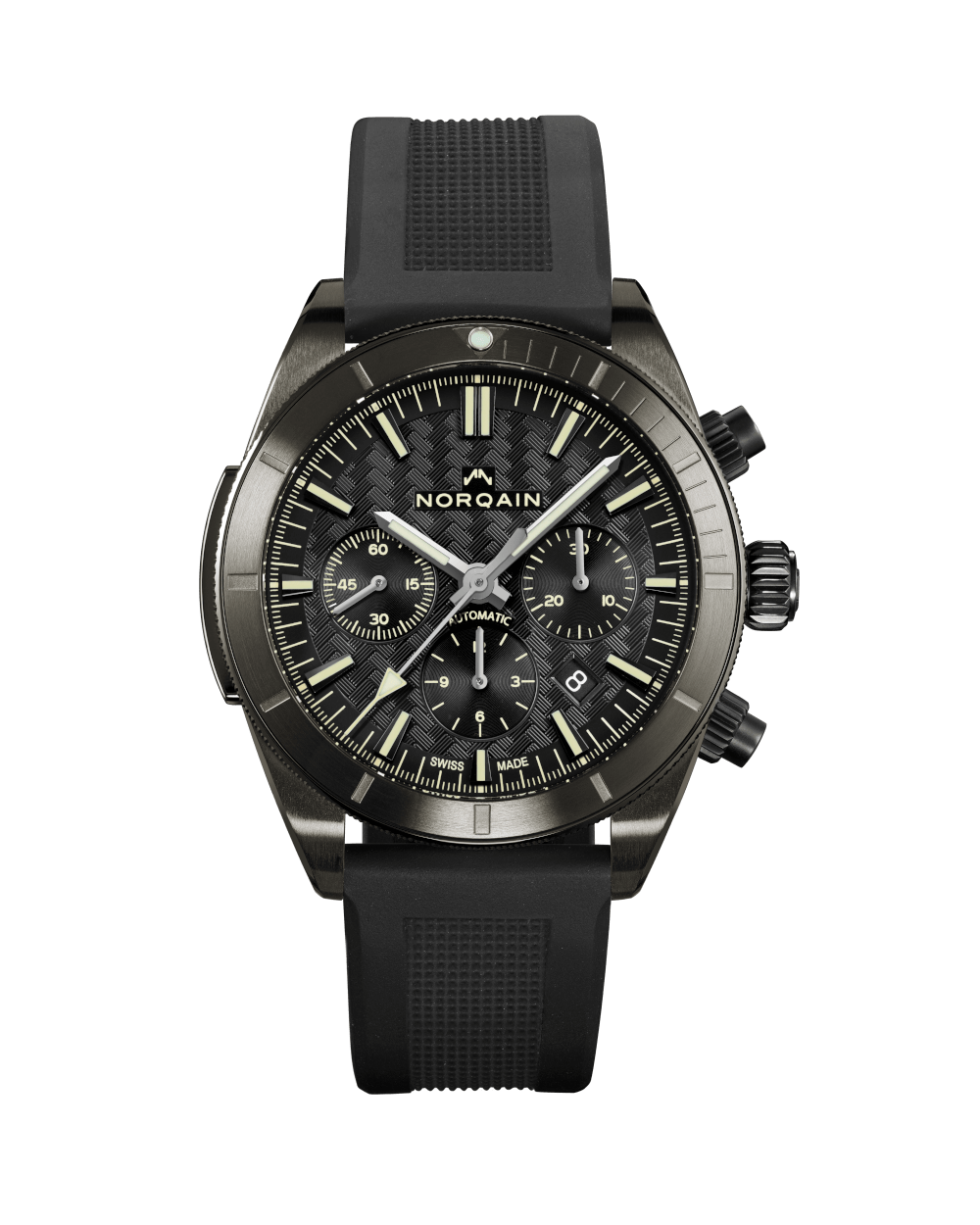Norqain Adventure Sport Chrono Auto (cadran noir / 44mm / boîtier DLC)