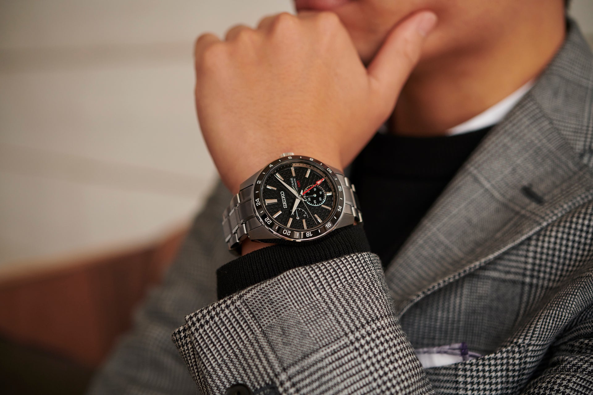 Seiko Presage Sharp Edged GMT SPB221 Automatic (Black Dial / 42mm)