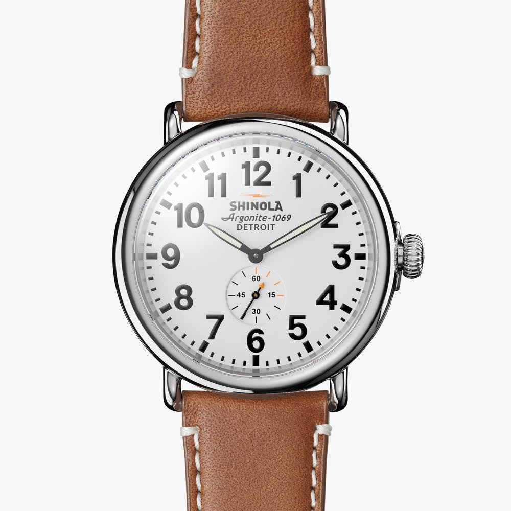 Shinola The Runwell Quartz (White Dial 47mm) – Hemsleys Jewellers