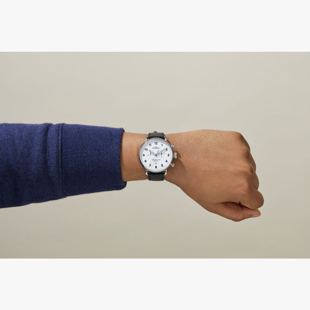 Shinola Canfield Chronograph Quartz (White Dial / 43mm)