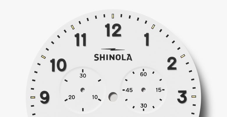 Shinola Canfield Chronograph Quartz (White Dial / 43mm)