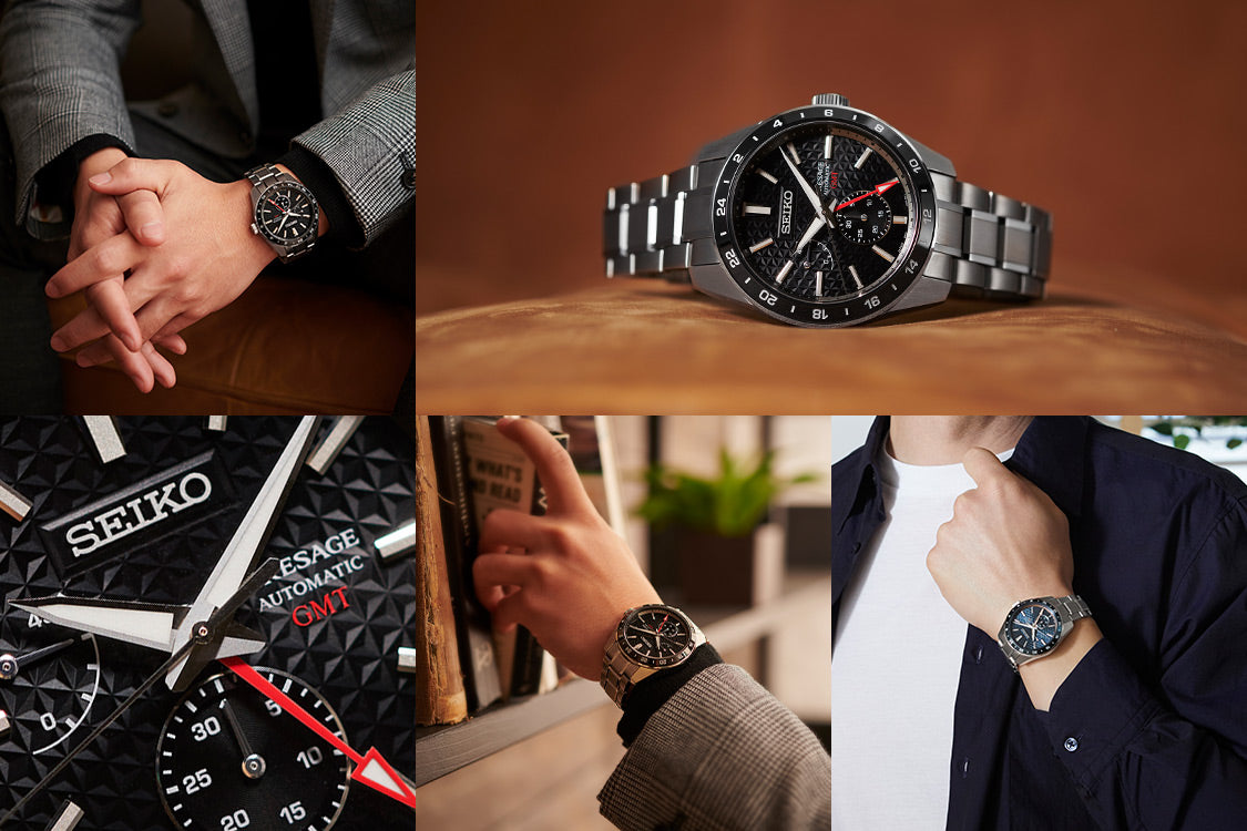 Seiko Presage Sharp Edged GMT SPB221 Automatic (Black Dial / 42mm)