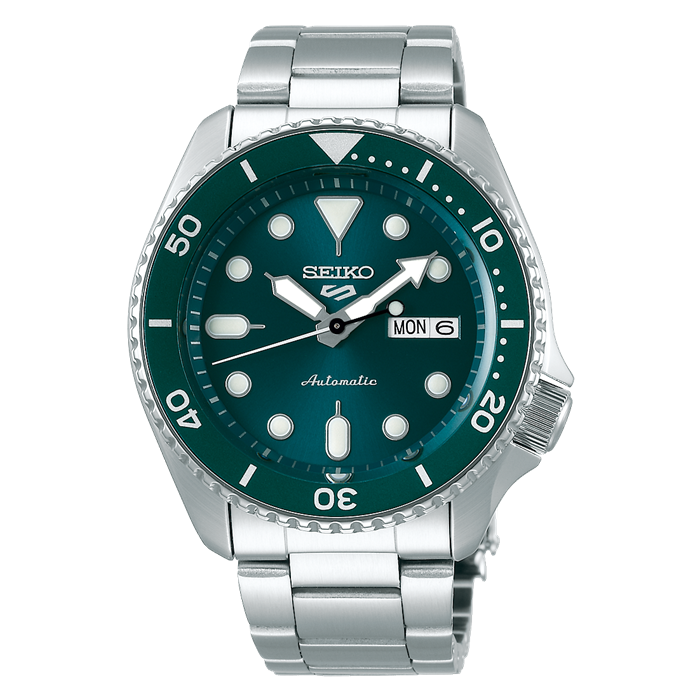 Seiko 5 Sports SRPD61 Automatic Green Dial 42.5mm Hemsleys