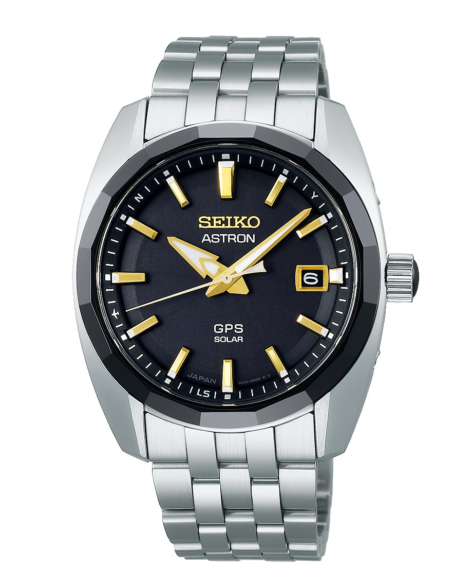 Seiko Astron SSJ011 (Black Dial / 39mm / Yellow Gold Accents)