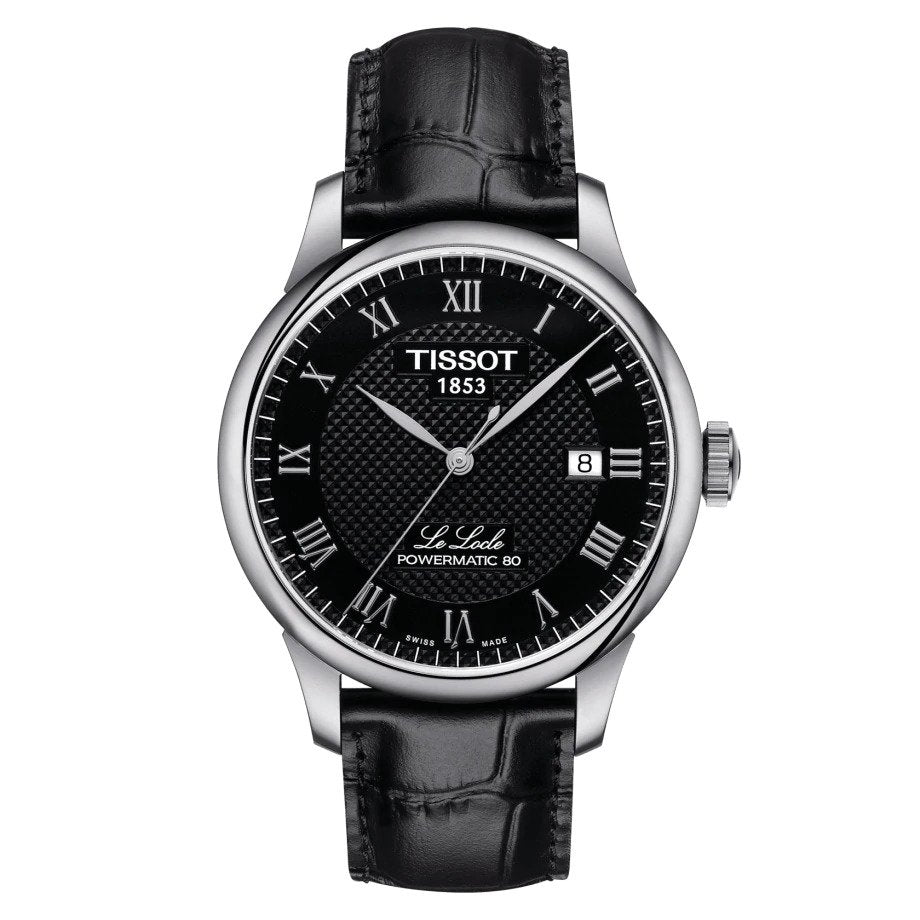 Tissot Le Locle Powermatic 80 Black Dial 39mm Hemsleys Jewellers