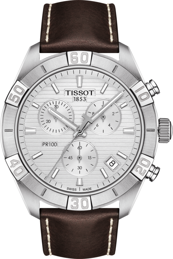 Tissot PR 100 Sport Quartz Chronograph Silver Dial 44mm