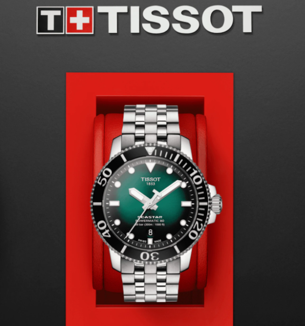 Tissot Seastar 1000 Powermatic 80 (Green Dial / 43mm)
