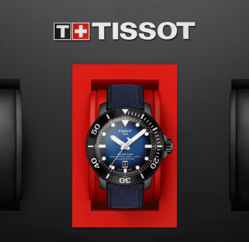 Tissot Seastar 2000 Professional Powermatic 80 (Blue Dial / 46mm / Black PVD)