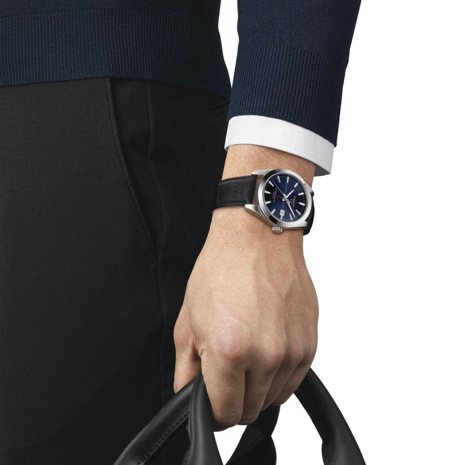 Tissot Gentleman Powermatic 80 Silicium (Blue Dial 40mm Black