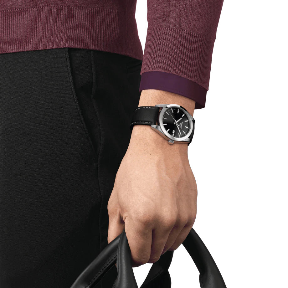 Quartz Tissot Gentleman (cadran noir / 40mm)