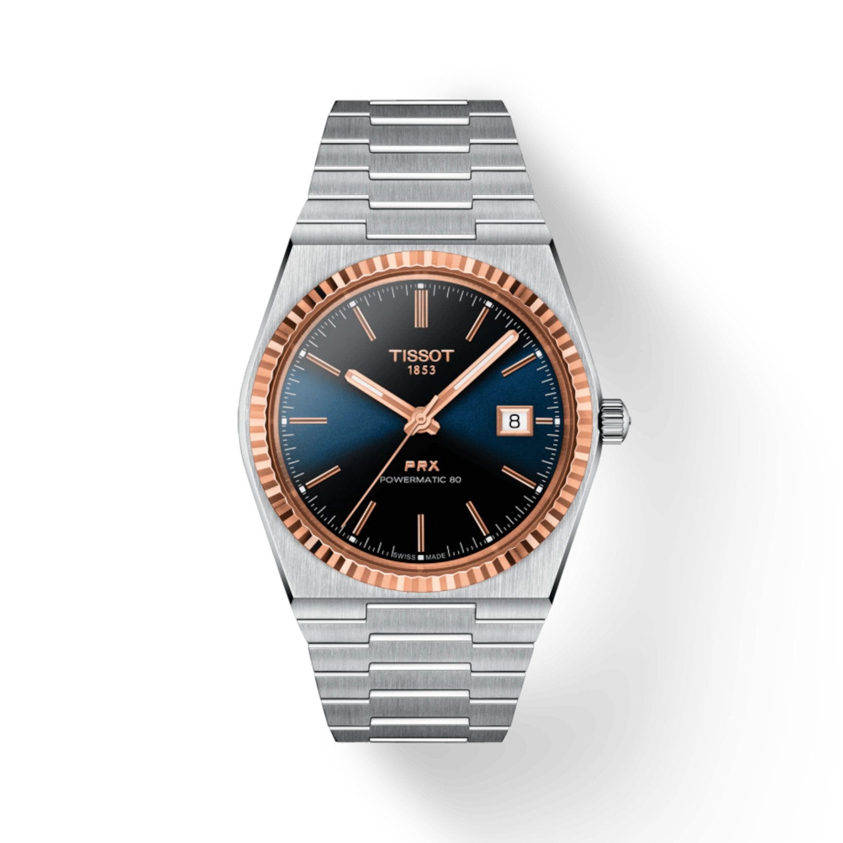 Tissot PRX Powermatic 80 18K Gold Bezel (Blue Dial / 40mm)
