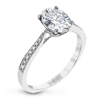 Pave oval 2025 engagement rings