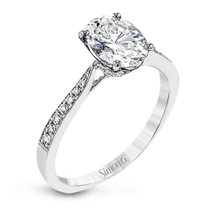 Pave oval 2025 engagement ring