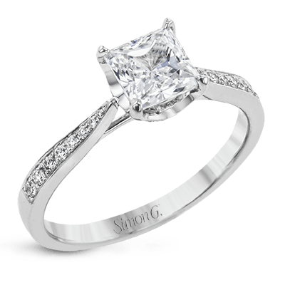 Princess cut pave engagement 2025 ring