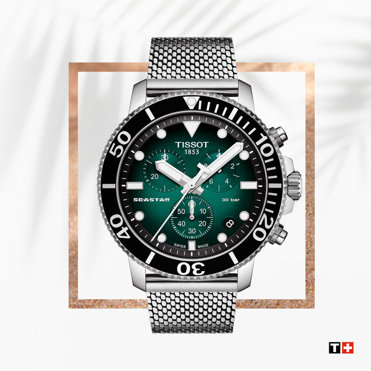 Tissot Seastar 1000 Chronograph Quartz (Green Dial / 45.5mm)