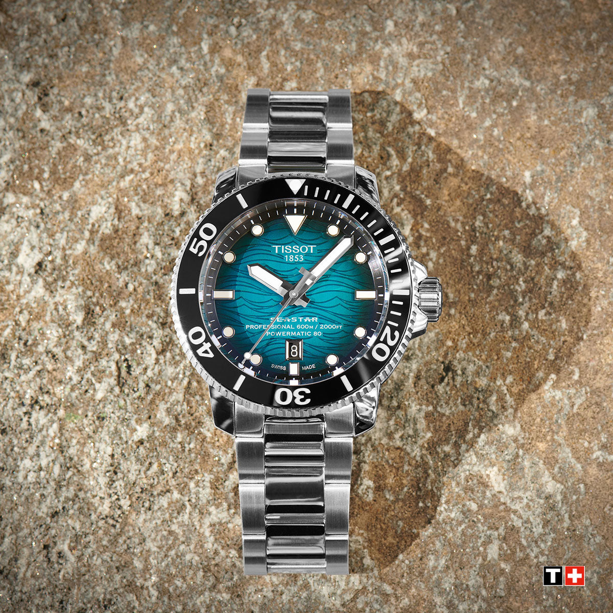 Tissot Seastar 2000 Professional Powermatic 80 (Light Blue Dial / 46mm)