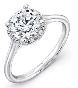 Uneek 14K Round Diamond Halo Engagement Ring
