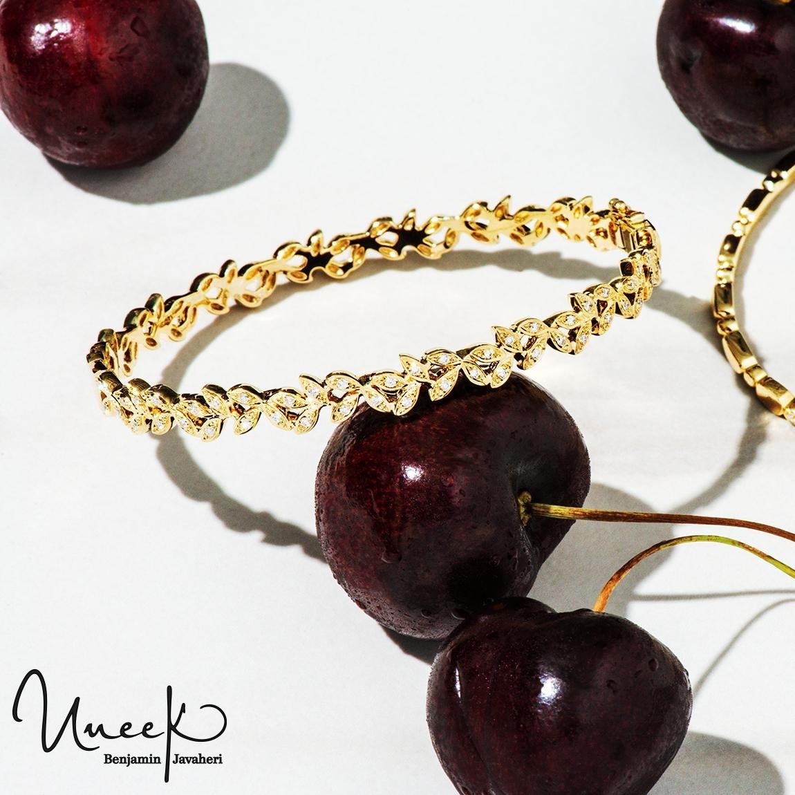 Boucles d'oreilles en diamant 14 carats avec une vigne à l'intérieur du cercle