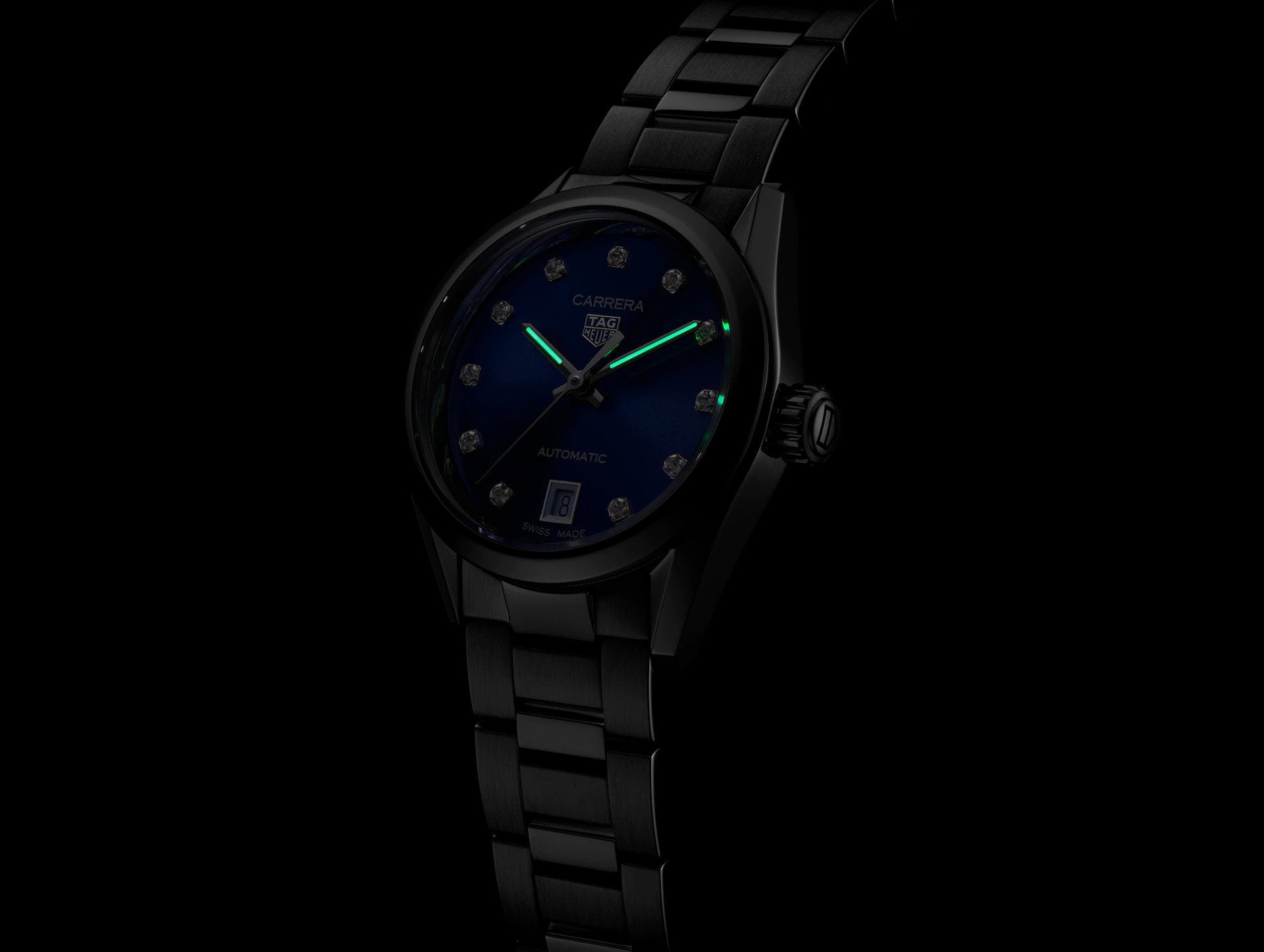 TAG Heuer Carrera Ladies Automatic (Blue Diamond Dial / 29mm)