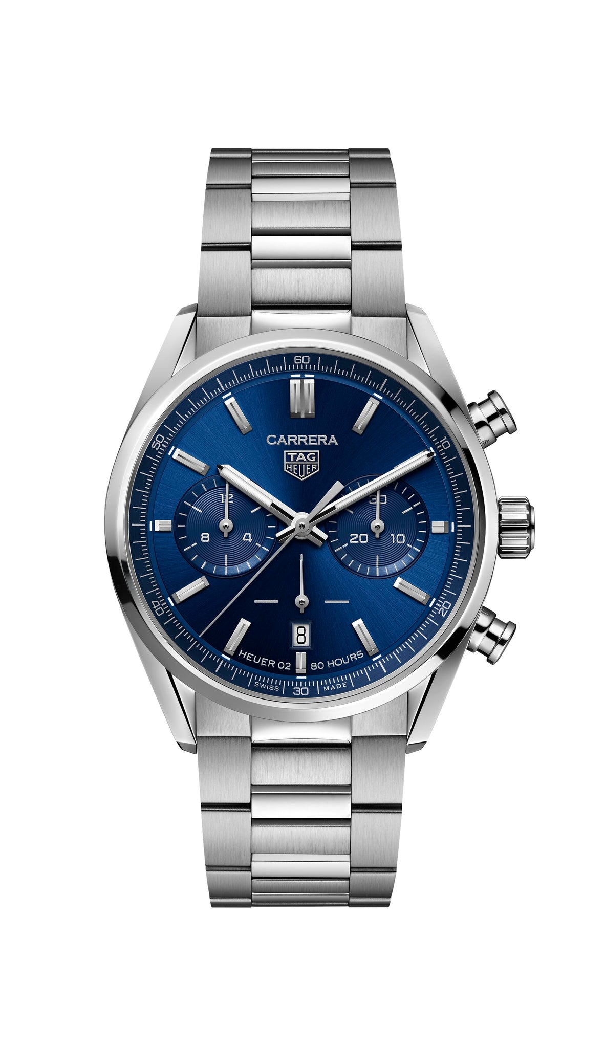 TAG Heuer Carrera Heuer 02 Automatic Chronograph (Blue Dial / 42mm / Steel Bracelet)